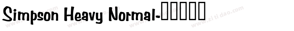 Simpson Heavy Normal字体转换